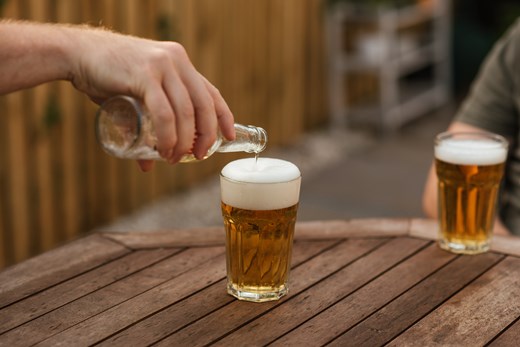 Pouring beer